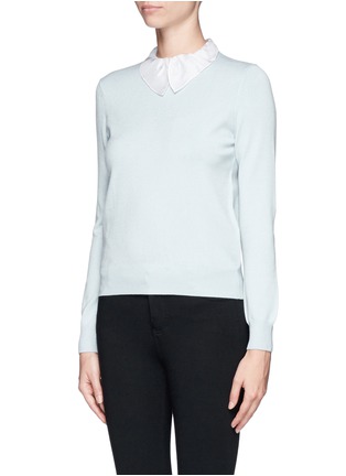Front View - Click To Enlarge - CARVEN - Peter Pan collar stretch sweater