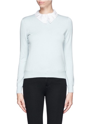 Main View - Click To Enlarge - CARVEN - Peter Pan collar stretch sweater