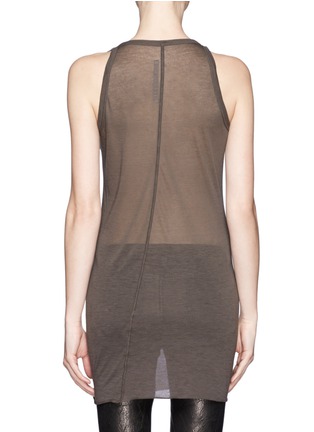 Back View - Click To Enlarge - RICK OWENS LILIES - Raw-edge tank top