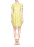Main View - Click To Enlarge - VALENTINO GARAVANI - Lace overlay pleated front dress