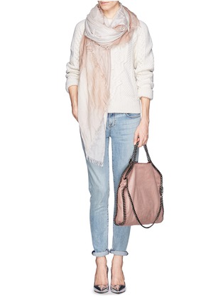 Figure View - Click To Enlarge - STELLA MCCARTNEY - 'Falabella' shaggy deer foldover chain tote