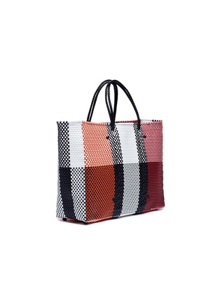Detail View - Click To Enlarge - TRUSS - Large colourblock woven PVC tote