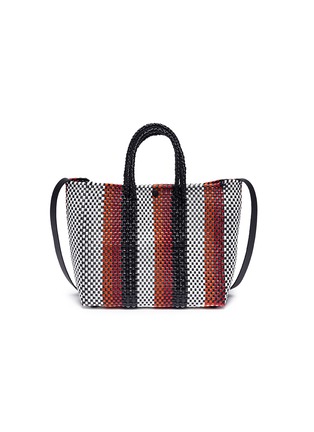 Main View - Click To Enlarge - TRUSS - Small stripe woven PVC crossbody tote