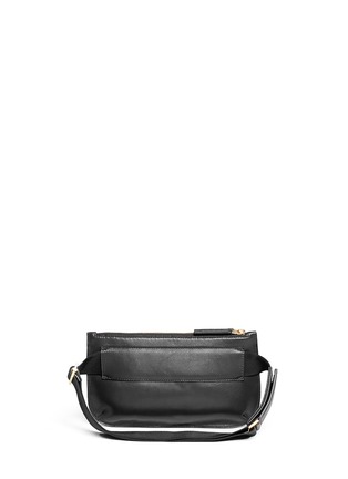 Back View - Click To Enlarge - MARNI - Multi pocket leather waistpack