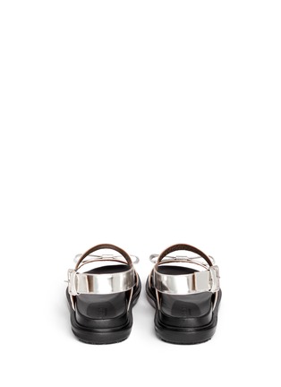 Back View - Click To Enlarge - MARNI - Bow front strap sandals