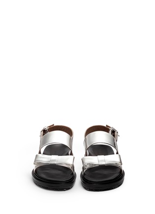 Figure View - Click To Enlarge - MARNI - Bow front strap sandals