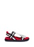 Main View - Click To Enlarge - MARNI - Metallic fringe panel leather sandals
