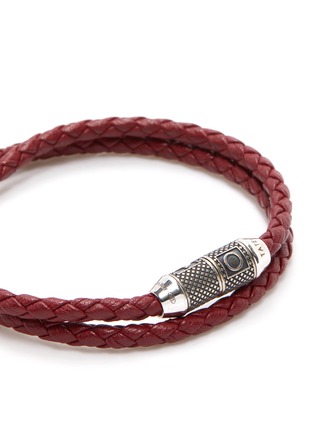 Detail View - Click To Enlarge - TATEOSSIAN - 'Lucky Me' double wrap thin leather bracelet