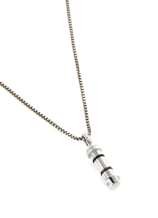 Detail View - Click To Enlarge - TATEOSSIAN - 'Lucky Me' rhodium-plated silver pendant necklace