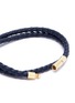 Detail View - Click To Enlarge - TATEOSSIAN - Double wrap braided leather 18k gold bracelet