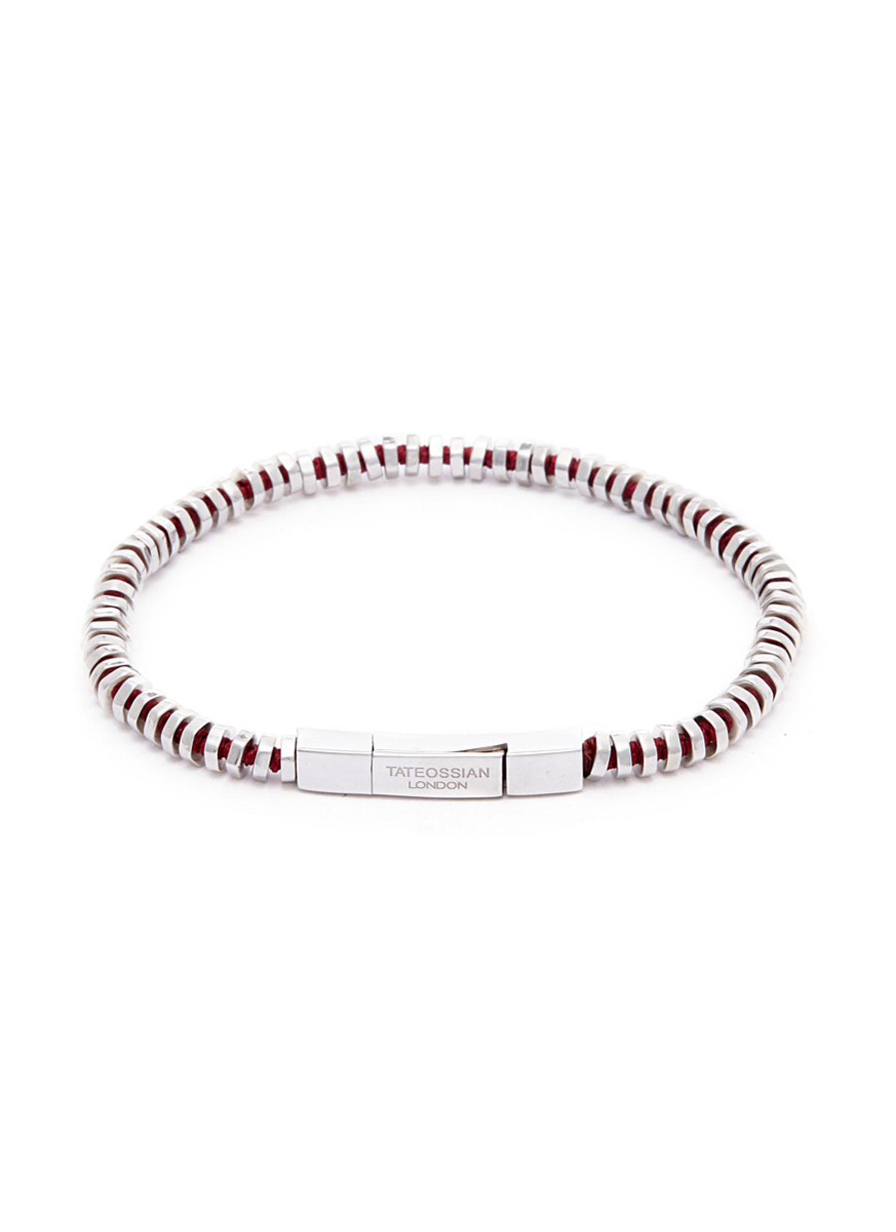 'Mini Click' silver disc beads bracelet