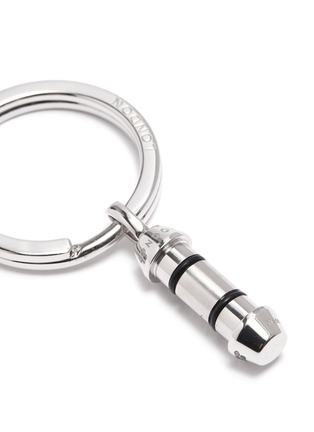 Detail View - Click To Enlarge - TATEOSSIAN - 'Lucky Me' rhodium-plated silver keyring