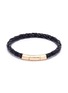 Main View - Click To Enlarge - TATEOSSIAN - Braided leather 18k gold bracelet