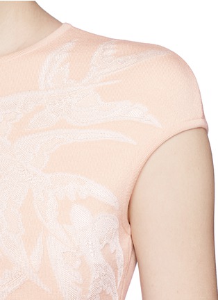 Detail View - Click To Enlarge - ALEXANDER MCQUEEN - Swallow jacquard body-con dress