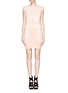 Main View - Click To Enlarge - ALEXANDER MCQUEEN - Swallow jacquard body-con dress