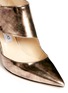 Detail View - Click To Enlarge - JIMMY CHOO - 'Herald' antique mirror leather side strap pumps