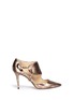 Main View - Click To Enlarge - JIMMY CHOO - 'Herald' antique mirror leather side strap pumps