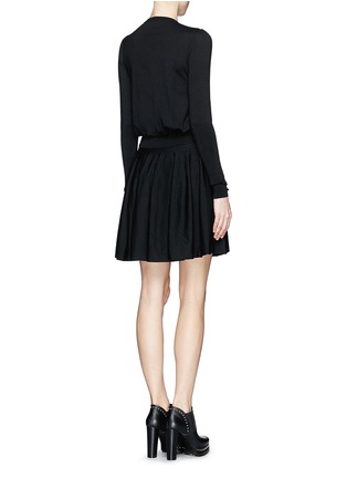 Back View - Click To Enlarge - ALEXANDER MCQUEEN - Fine wool knit dress