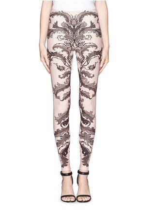 Main View - Click To Enlarge - ALEXANDER MCQUEEN - Baroque lace print leggings