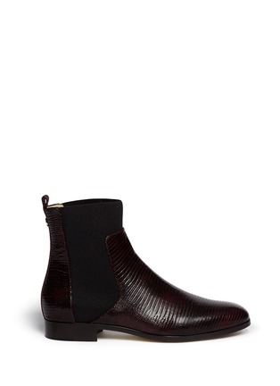 Main View - Click To Enlarge - JIMMY CHOO - 'Mane' lizard embossed leather ankle boots