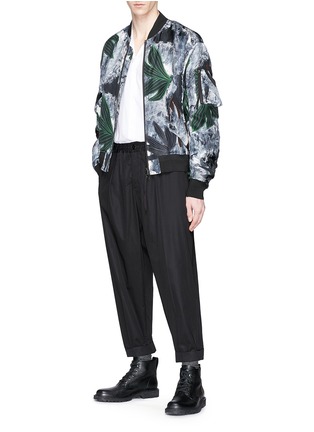 Figure View - Click To Enlarge - OAMC - Floral print silk bomber jacket