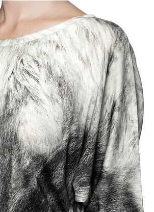 Detail View - Click To Enlarge - ALEXANDER MCQUEEN - Fox print wool dress