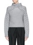 Main View - Click To Enlarge - CHRIS RAN LIN - Cable knit panel wool sweater