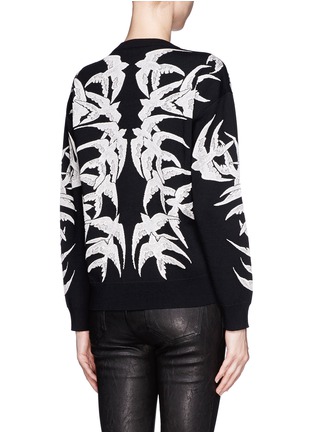 Back View - Click To Enlarge - ALEXANDER MCQUEEN - Bird jacquard sweater