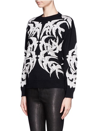 Front View - Click To Enlarge - ALEXANDER MCQUEEN - Bird jacquard sweater