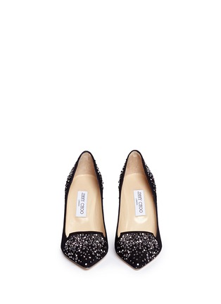 Figure View - Click To Enlarge - JIMMY CHOO - 'Alia' jewelled suede pumps