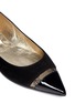 Detail View - Click To Enlarge - JIMMY CHOO - 'Ginny' lace trim suede flats