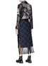 Figure View - Click To Enlarge - LOUSY X LANE CRAWFORD - Hand painted belted plonge lambskin leather cropped biker jacket