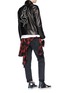 Figure View - Click To Enlarge - LOUSY X LANE CRAWFORD - Hand painted woman lambskin leather bomber jacket