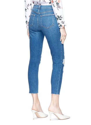 Back View - Click To Enlarge - L'AGENCE - 'Marcelle' ripped cropped skinny jeans