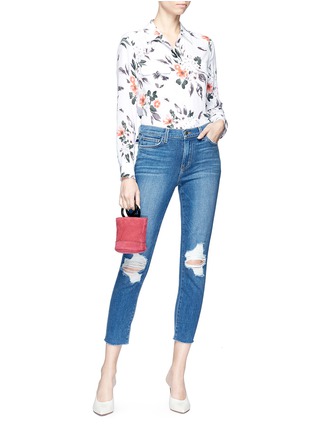 Figure View - Click To Enlarge - L'AGENCE - 'Marcelle' ripped cropped skinny jeans