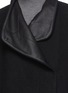 Detail View - Click To Enlarge - THEORY - Goat leather panel wool-cashmere coat