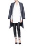Figure View - Click To Enlarge - HELMUT LANG - 'Fold Over Drape' wrap front blouse