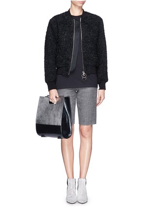 Figure View - Click To Enlarge - ALEXANDER WANG - 'Chastity' mirror leather shoulder bag