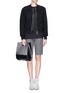 Figure View - Click To Enlarge - ALEXANDER WANG - 'Chastity' mirror leather shoulder bag