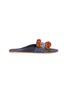 Main View - Click To Enlarge - FIGUE SHOES - 'Maya Noona' pompom embroidered suede slide sandals
