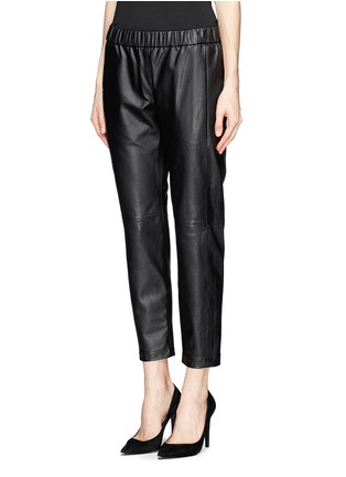 Front View - Click To Enlarge - THEORY - 'Korene' crop leather pants
