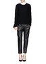 Figure View - Click To Enlarge - THEORY - 'Korene' crop leather pants