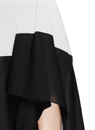 Detail View - Click To Enlarge - THEORY - 'Dolie' silk organdy side ruffle cascade dress