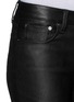 Detail View - Click To Enlarge - HELMUT LANG - Leather combo stretch jeans