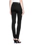 Back View - Click To Enlarge - HELMUT LANG - Leather combo stretch jeans