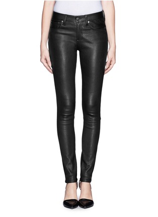 Main View - Click To Enlarge - HELMUT LANG - Leather combo stretch jeans