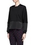 Front View - Click To Enlarge - 3.1 PHILLIP LIM - Satin and jersey sweatshirt