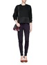 Figure View - Click To Enlarge - 3.1 PHILLIP LIM - Satin and jersey sweatshirt