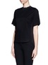 Front View - Click To Enlarge - 3.1 PHILLIP LIM - Gathered back satin jersey top
