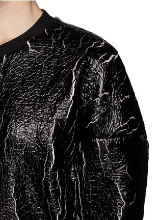 Detail View - Click To Enlarge - 3.1 PHILLIP LIM - Cracked coated plush sweatshirt